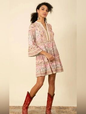 Hale Bob Mabel Jersey Tiered Dress
